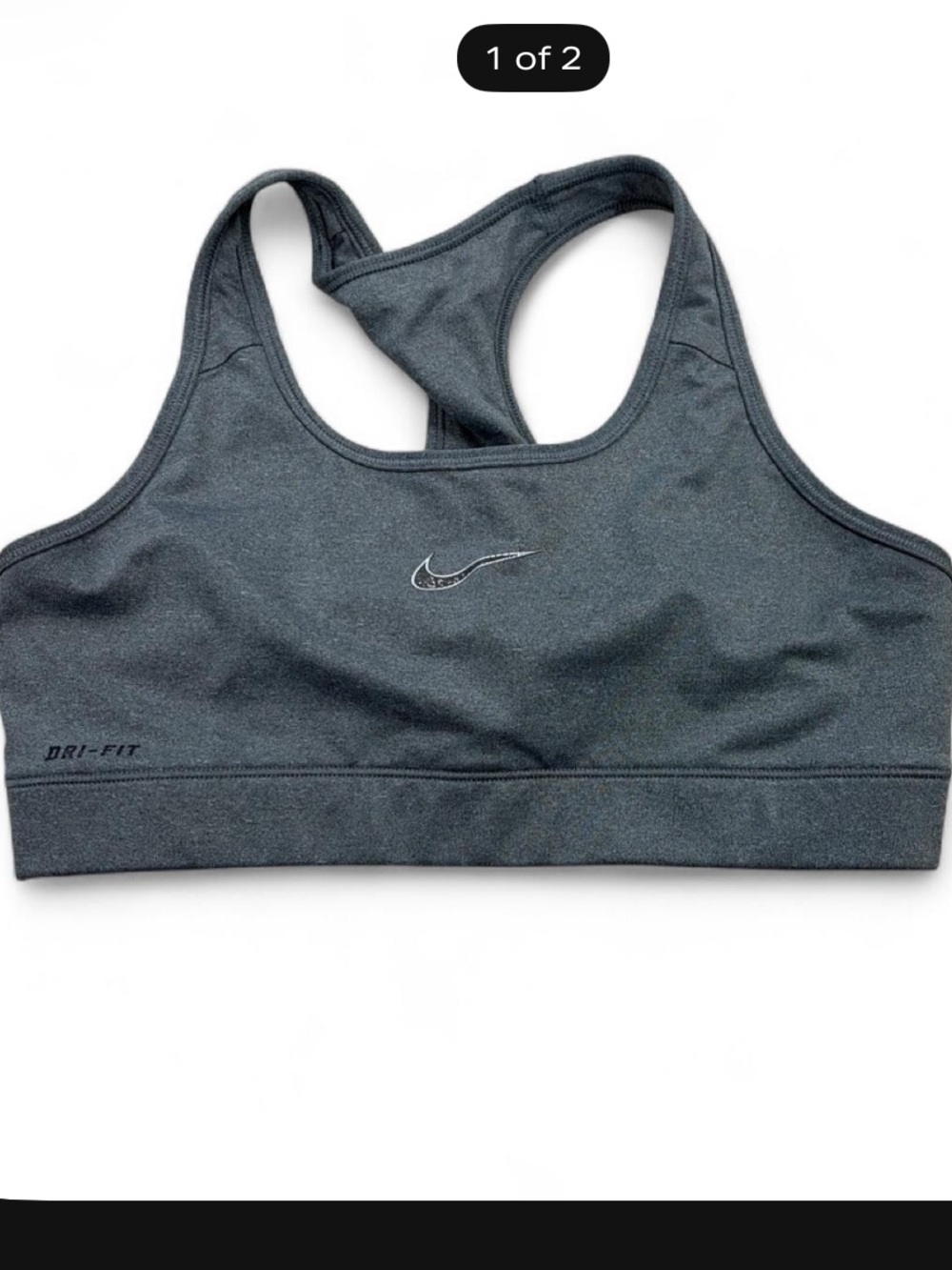 Nike Women’s Racerback Sports Bra — Dark Gray